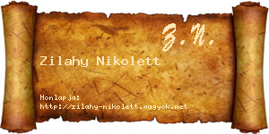 Zilahy Nikolett névjegykártya
